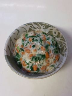 納豆とモロヘイヤの ねばねばコラボ⭐-レシピのメイン写真