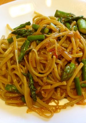 グリーンアスパラdeうどんスパゲッティ-レシピのメイン写真