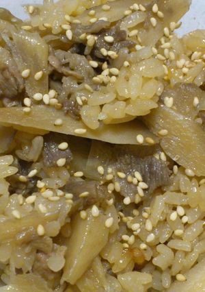 牛ごぼうご飯-レシピのメイン写真