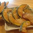 薄い衣・塩味付き かぼちゃの天ぷら