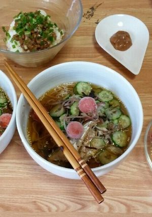 ハタハタで冷汁風そうめん-レシピのメイン写真