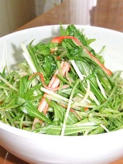 簡単でおいしい!水菜のサラダ-レシピのメイン写真