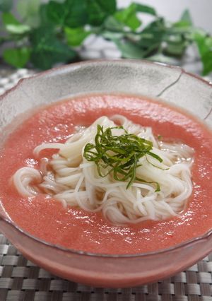 えごま油とトマトのスープでぶっかけ素麺☆-レシピのメイン写真