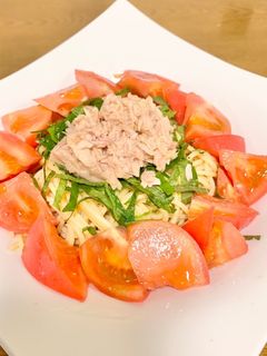 トマトとツナの冷製パスタ-レシピのメイン写真