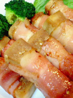 焼肉味!高野豆腐のベーコン巻き-レシピのメイン写真