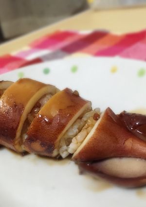 冷凍イカと炊いたご飯で簡単イカめし！-レシピのメイン写真