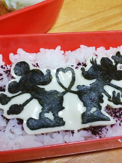 ミッキーとミニーの海苔アート-レシピのメイン写真