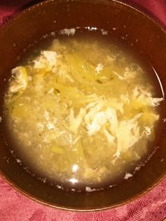 お茶漬けの素でレタス卵スープ-レシピのメイン写真