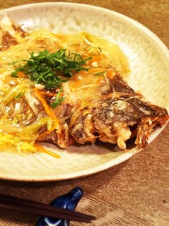 カレイ(魚)の唐揚げと甘酢あんかけ-レシピのメイン写真