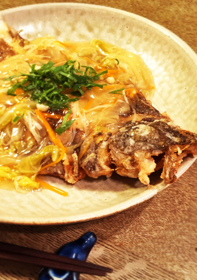 カレイ(魚)の唐揚げと甘酢あんかけ-レシピのメイン写真