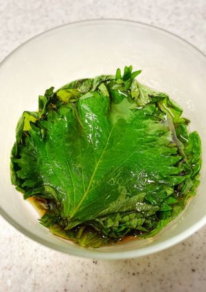 白御飯にぴったり♪大葉のごま油麺つゆ漬け-レシピのメイン写真