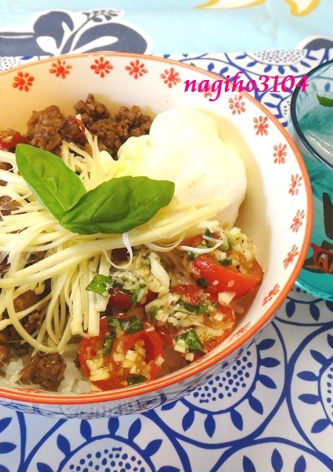トマトとバジルのともだち丼♥7月20日♥-レシピのメイン写真
