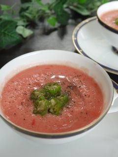 トマトとえごま油の 冷たいスープ♡-レシピのメイン写真