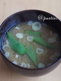 【おみそ汁】モロッコいんげんのお味噌汁-レシピのメイン写真