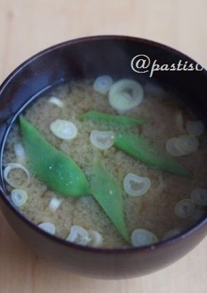 【おみそ汁】モロッコいんげんのお味噌汁-レシピのメイン写真