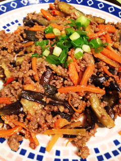 簡単!ご飯が進む茄子と挽肉の辛味噌炒め-レシピのメイン写真