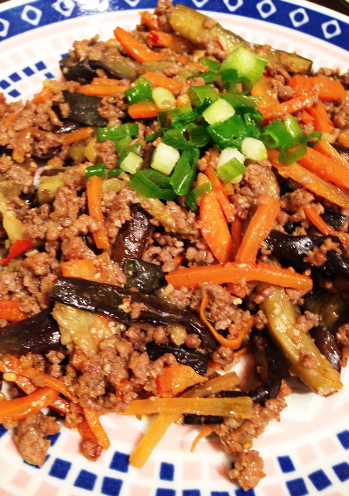 簡単！ご飯が進む茄子と挽肉の辛味噌炒め-レシピのメイン写真