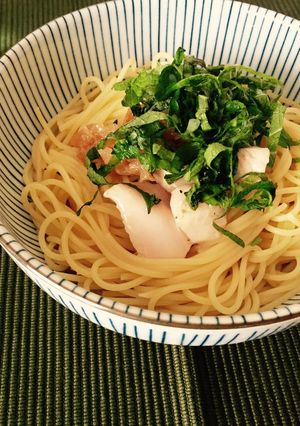 【簡単】一人暮らしの梅しそ冷製パスタ-レシピのメイン写真
