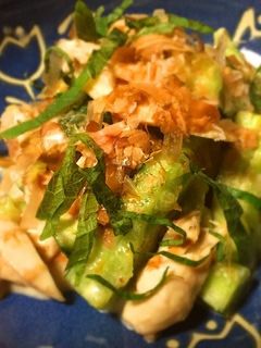 簡単おつまみ☆ササミと胡瓜の梅和え-レシピのメイン写真