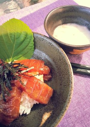 まぐろ漬け～山芋かけ丼-レシピのメイン写真