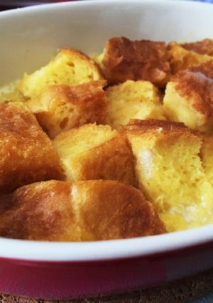 朝食に♪ 食パンで簡単パンプディング-レシピのメイン写真