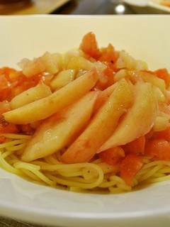 桃とトマトの冷製パスタ-レシピのメイン写真