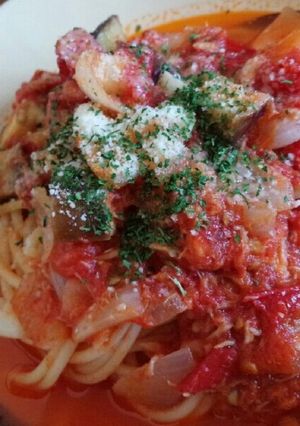 水不要！？夏野菜スープパスタ-レシピのメイン写真