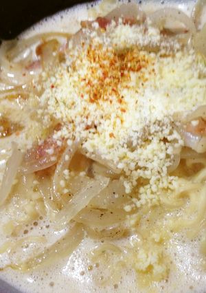 濃厚!サッポロ一番味噌カルボナーラ-レシピのメイン写真