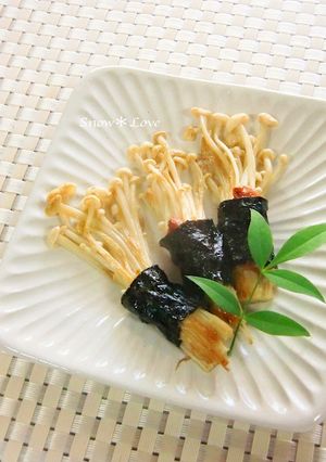 エノキのフライパン焼き♪梅＋でサッパリと-レシピのメイン写真