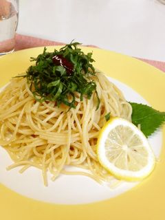 簡単★シソとレモンのペペロンチーノ-レシピのメイン写真