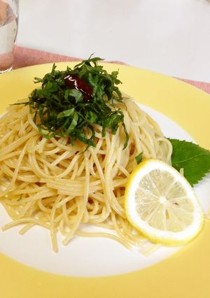 簡単★シソとレモンのペペロンチーノ-レシピのメイン写真