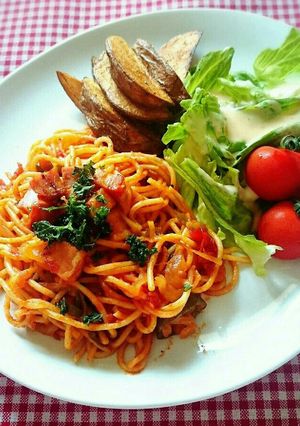 厚切りベーコンのナポリタン-レシピのメイン写真
