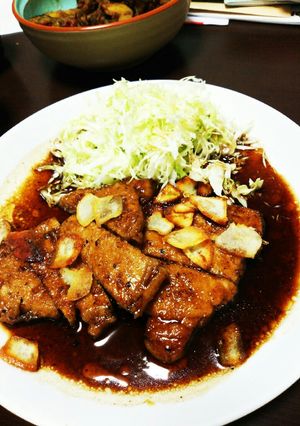 ポークステーキをバルサミコソースで。-レシピのメイン写真