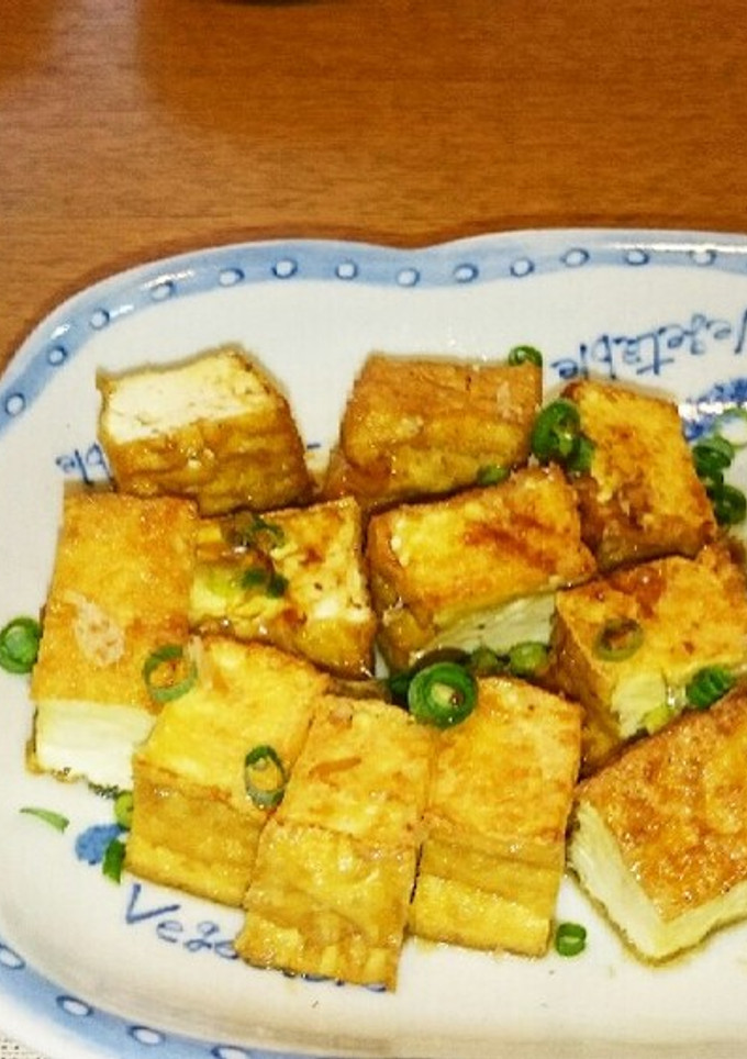 厚揚げの素焼きぽん酢・塩トマト掛け-レシピのメイン写真