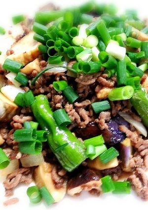 ナスとひき肉の甘味噌炒め-レシピのメイン写真