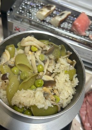 あさりとスナップエンドウの釜飯-レシピのメイン写真