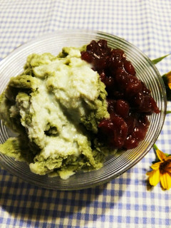 かき氷♪抹茶ミルク小豆-レシピのメイン写真