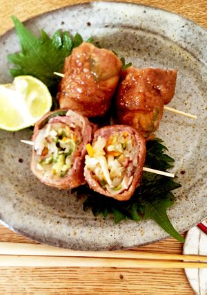 野菜たっぷり牛肉の野菜巻き☆お弁当にも！-レシピのメイン写真