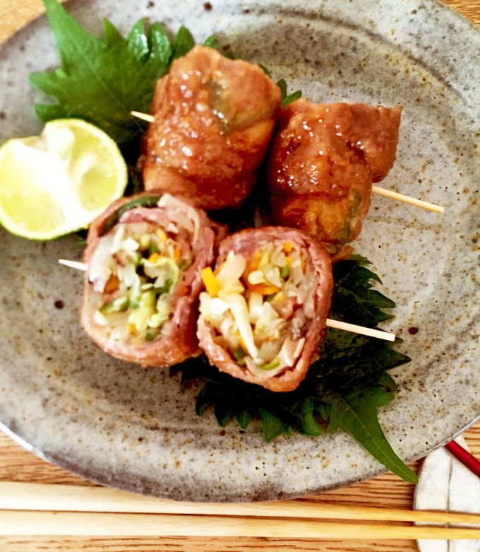 野菜たっぷり牛肉の野菜巻き☆お弁当にも！-レシピのメイン写真