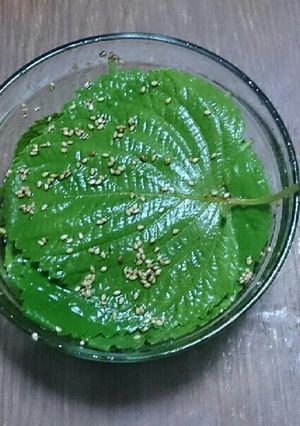 簡単 えごまの葉の醤油漬け-レシピのメイン写真