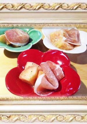 『桃と生ハムのサラダ♪』旬のお料理♪-レシピのメイン写真