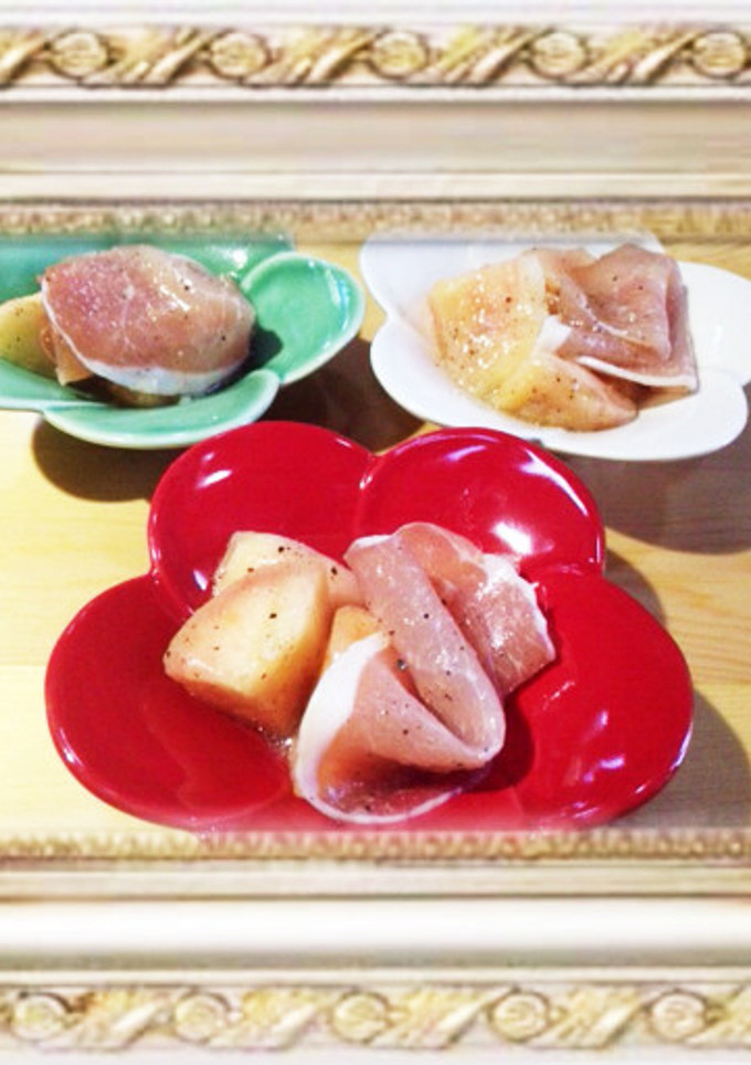 『桃と生ハムのサラダ♪』旬のお料理♪-レシピのメイン写真