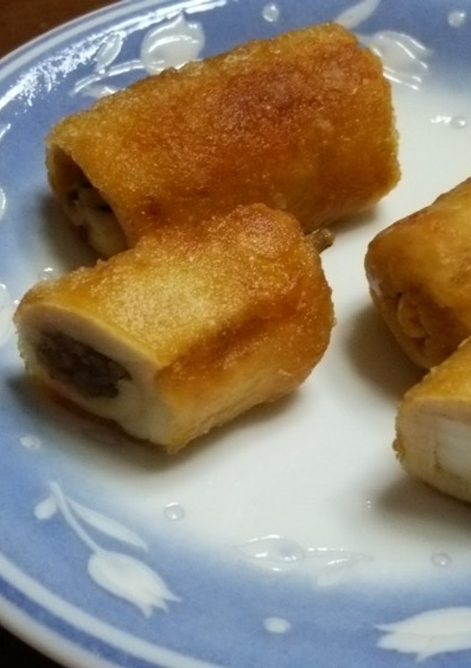 薄切り冷凍豆腐でゆで卵巻き!!-レシピのメイン写真