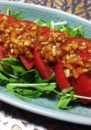 玉ねぎ胡麻ドレッシングのトマトサラダ-レシピのメイン写真