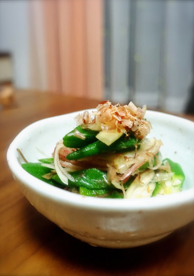 夏の酢の物！オクラとみょうがの和え物-レシピのメイン写真