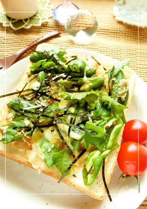 しし唐の海苔おかか醤油トースト-レシピのメイン写真