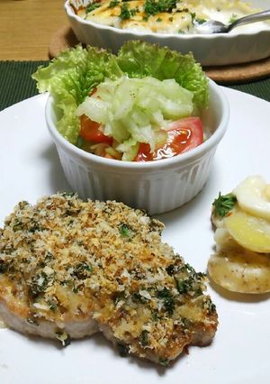 ガッツリ！豚肉のマスタードパン粉焼き-レシピのメイン写真