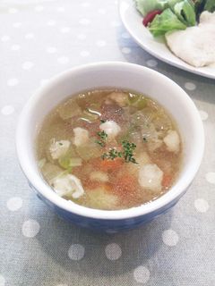 余った鶏皮で☆チキンと野菜のスープ-レシピのメイン写真