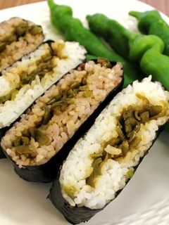 万願寺甘とうのきんぴらおにぎらず-レシピのメイン写真