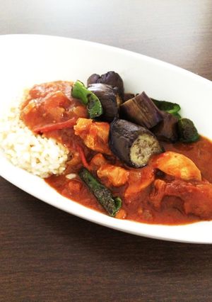 夏に！簡単トマトチキンカレー-レシピのメイン写真